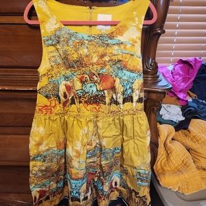 Modcloth safari elephant dress 1x Rare